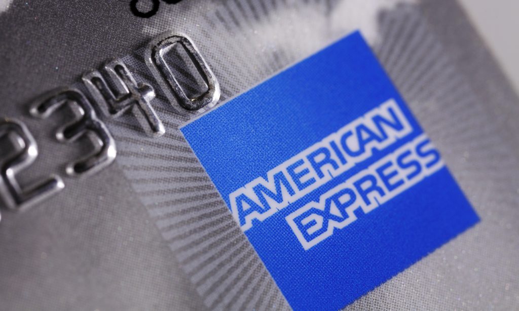 American Express Karte rangezoomt, Kreditkarte akzeptieren